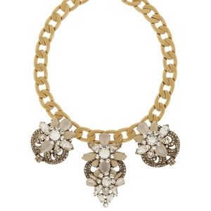 NWT authentic preppy luxury J. Crew art deco Crystal Statement Necklace